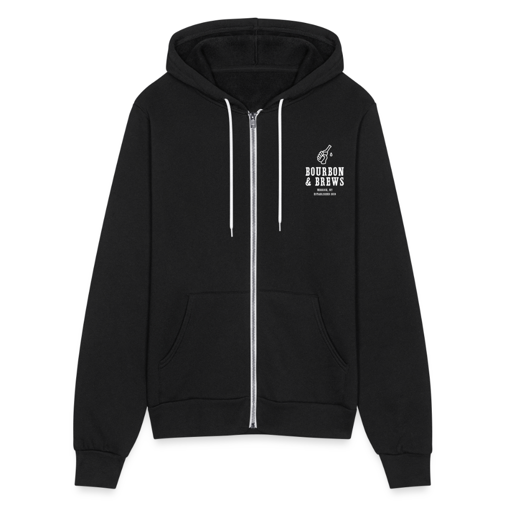 Zip Up "Tattoo Martini" Hoodie - black