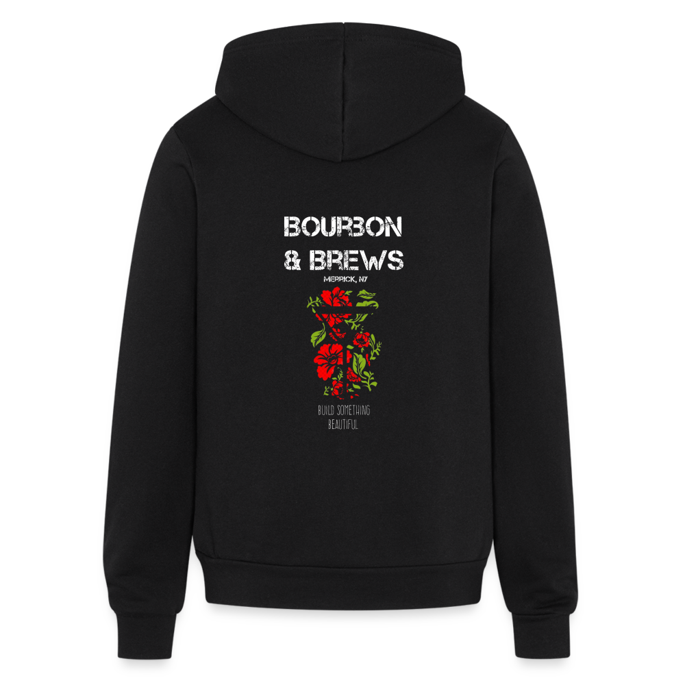 Zip Up "Tattoo Martini" Hoodie - black